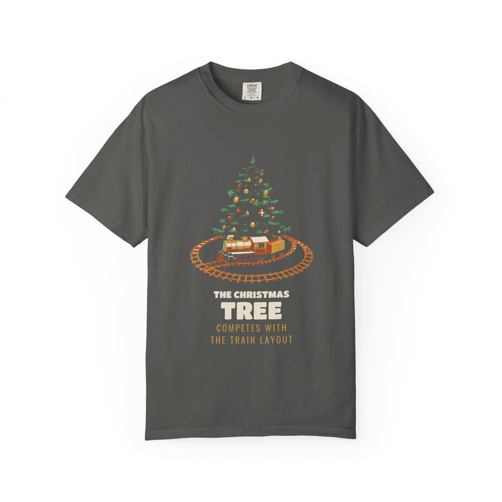 Model Train Christmas Shirt - The Tree Competes With the Layout Tee