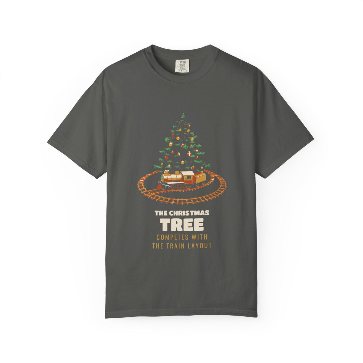 Model Train Christmas Shirt - The Tree Competes With the Layout Tee