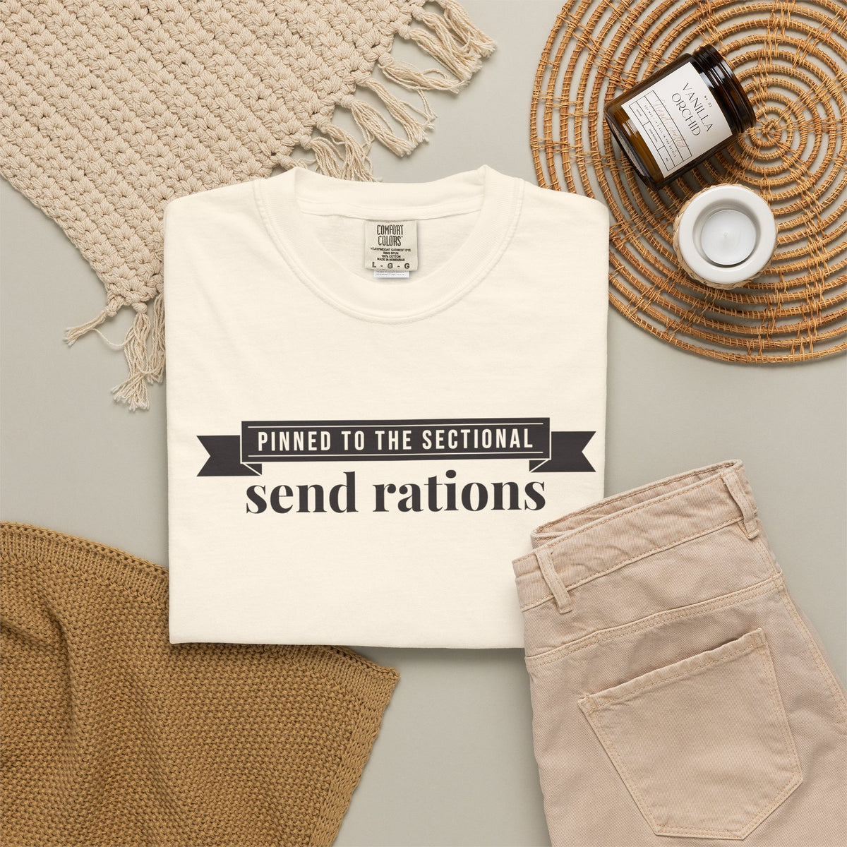 Cat Owner Shirt - Pinned to the Sectional Send Rations Tee