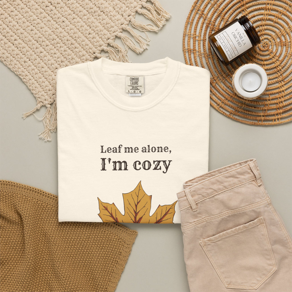 Fall Lover Shirt - Leaf Me Alone I'm Cozy Tee