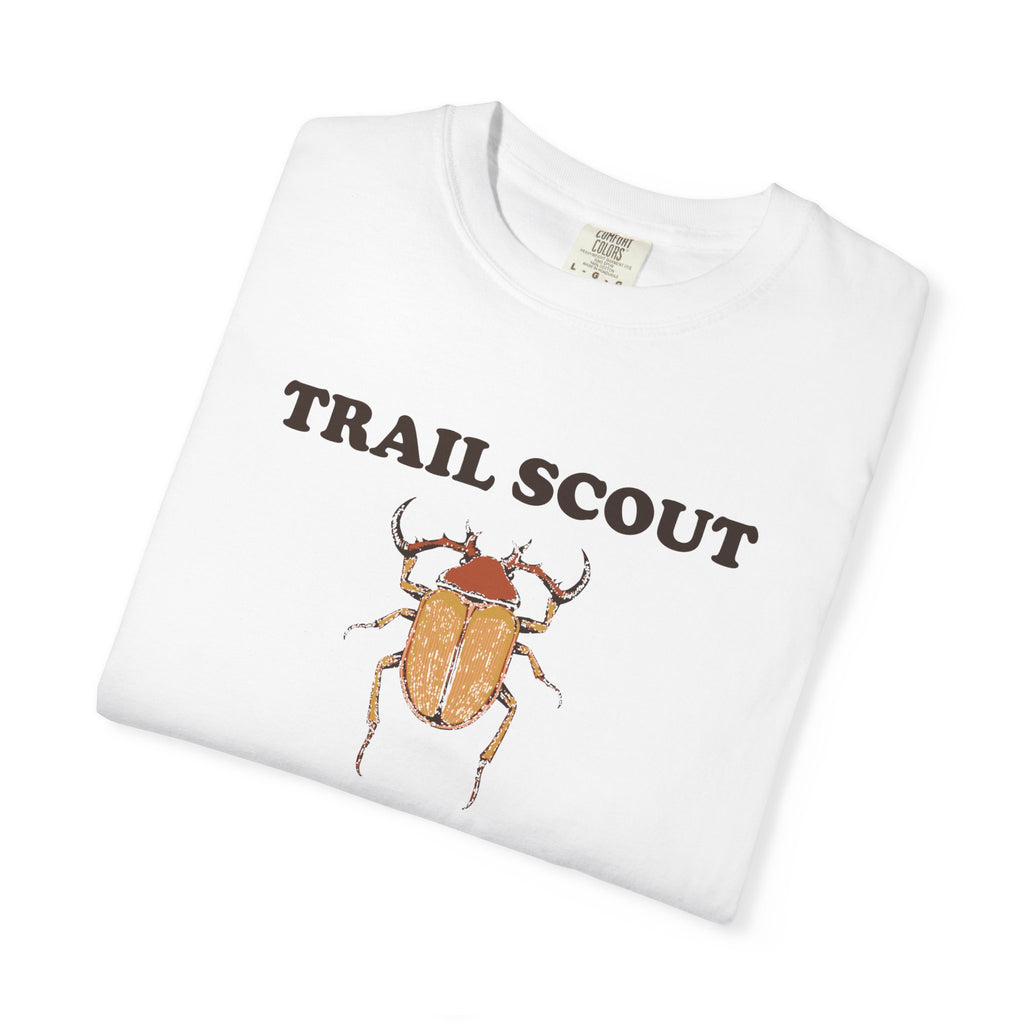 Nature Lover Shirt - Trail Scout Examining Beetle Tracks and Moss Tee