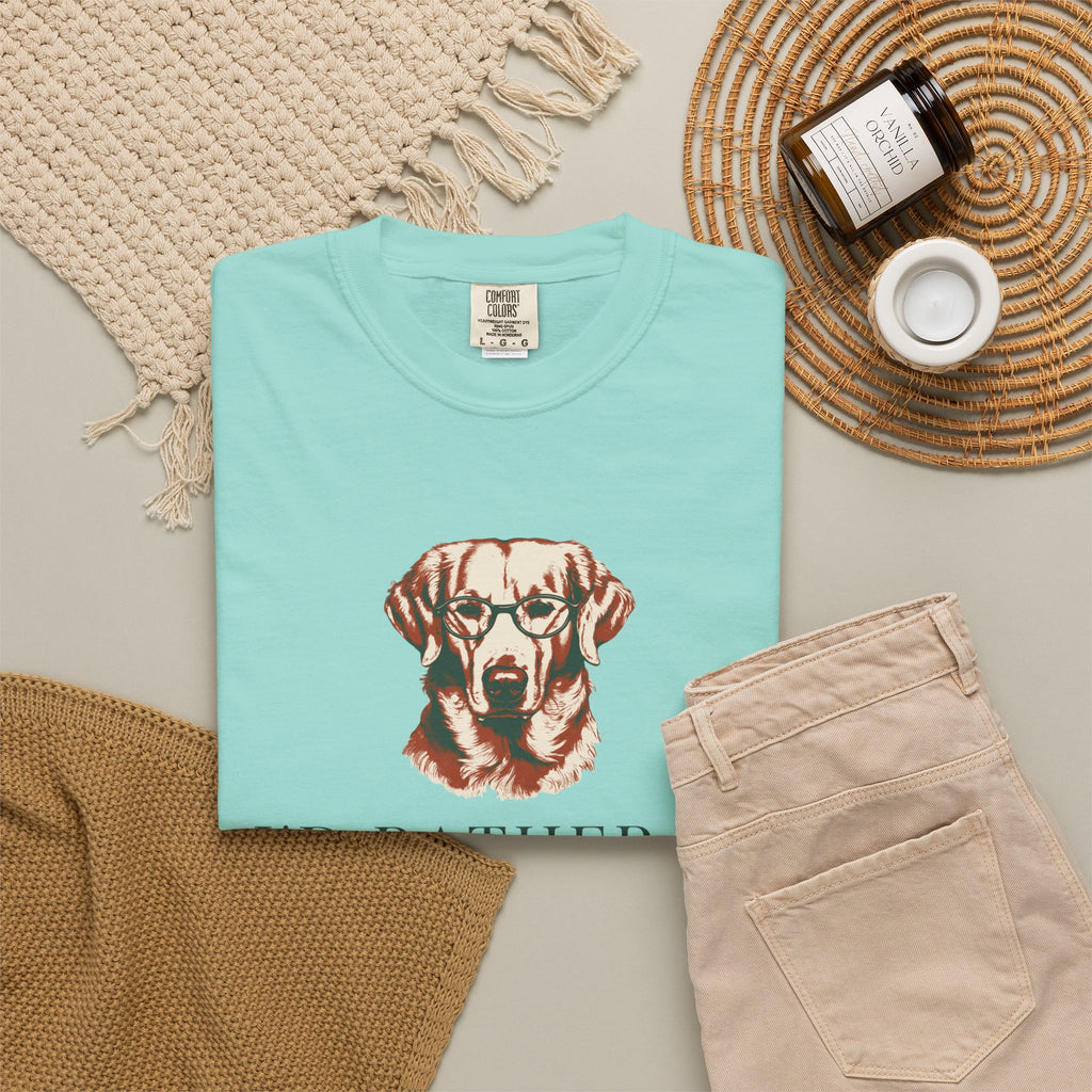 Dog And Book Lover Shirt - I'd Rather Be Reading with My Dog Tee