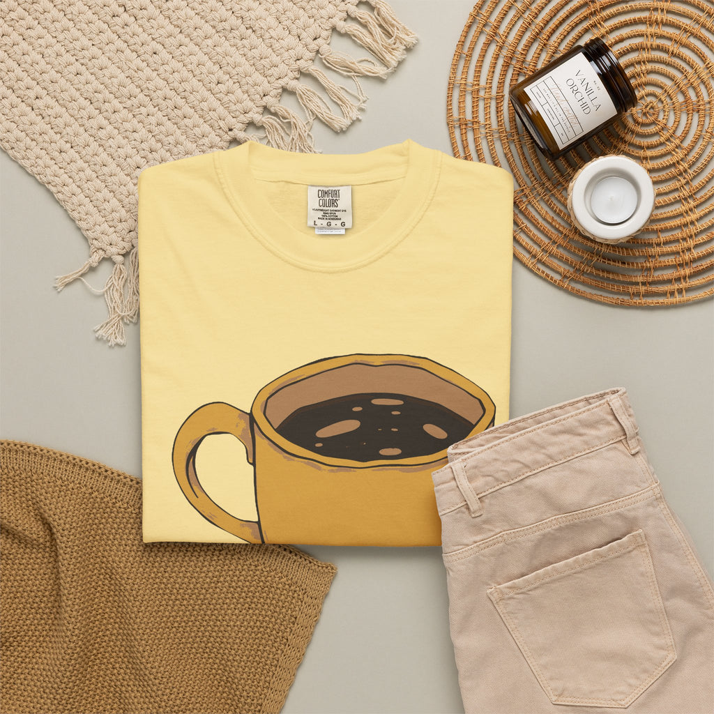 Coffee Lover Shirt - Strong Coffee Quiet Mornings Tee