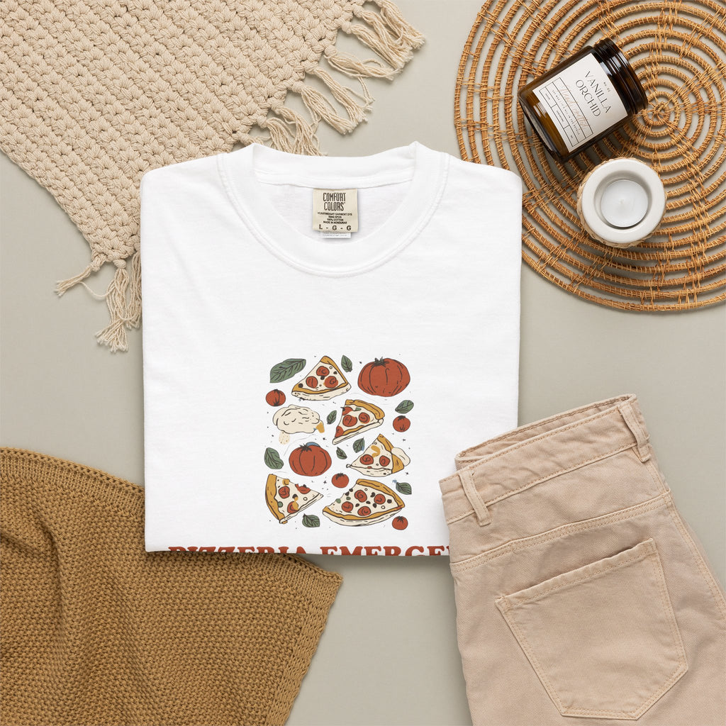 Pizza Lover Shirt - Pizzeria Emergency Out of Dough and Tomatoes Tee