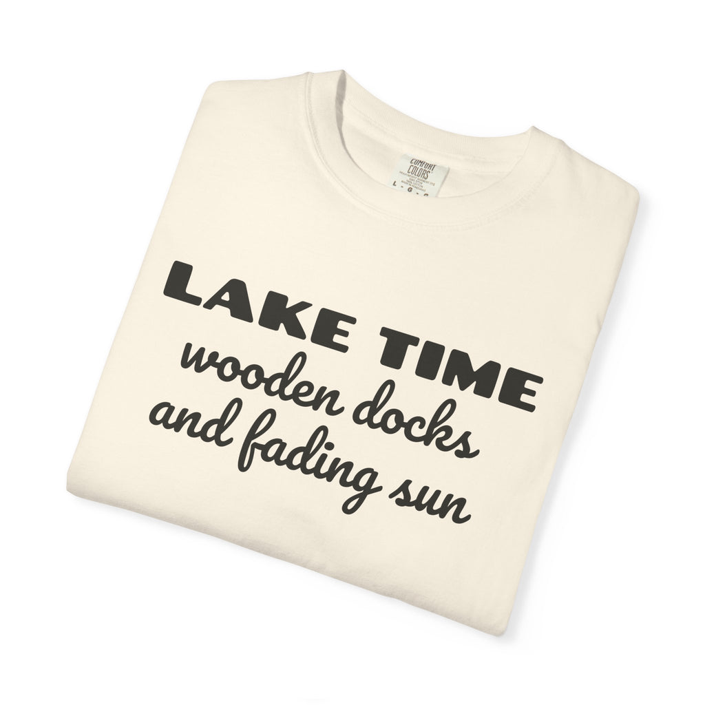 Lake Life Family Shirt - Lake Time Wooden Docks and Fading Sun