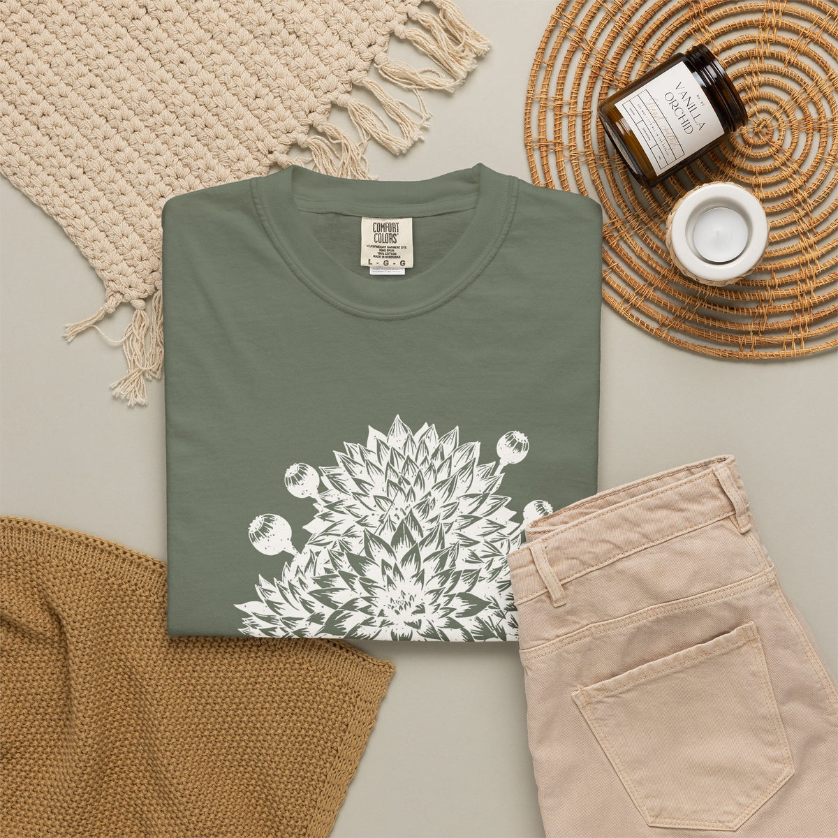 Dahlia Season Shirt Botanical Print Fan Fall Tee
