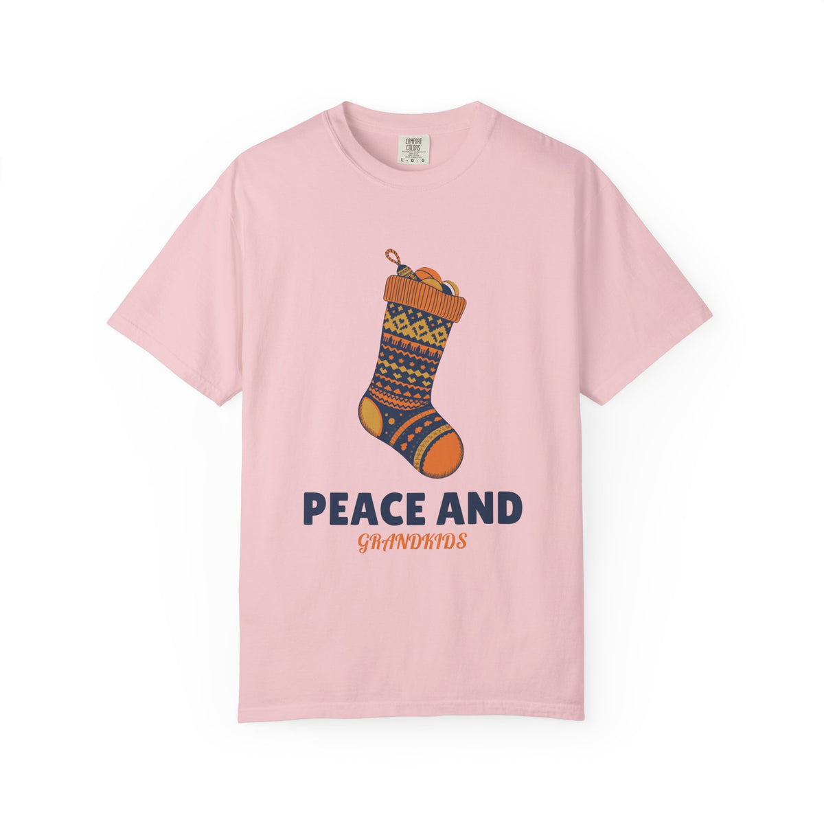 Grandma Christmas Shirt - Peace and Grandkids Tee