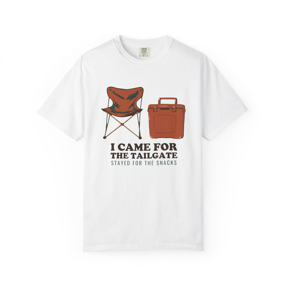 Tailgate Snacks Tee - Retro Camping Chair Cooler Graphic