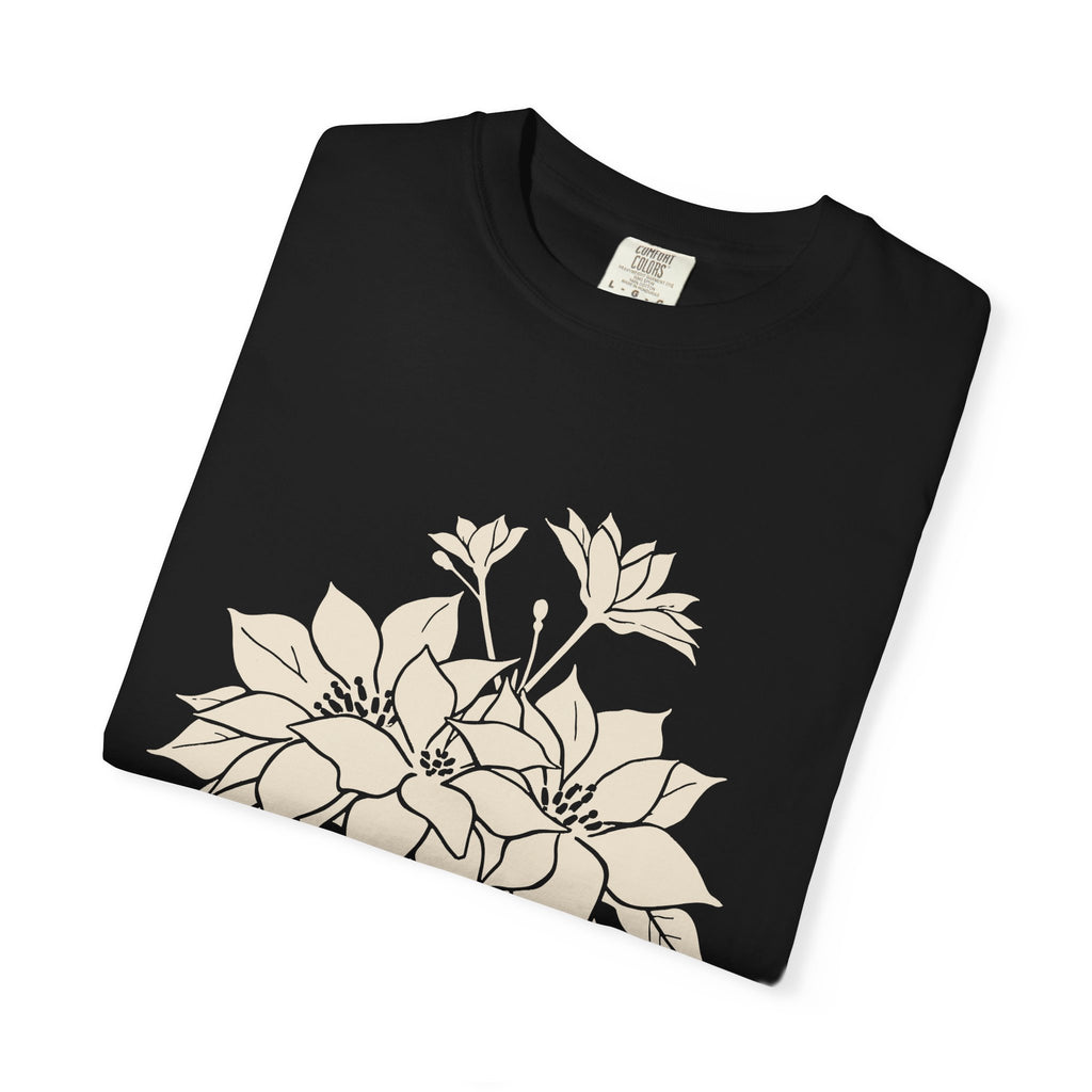 Botanical Illustration Christmas Shirt - Poinsettia Tee
