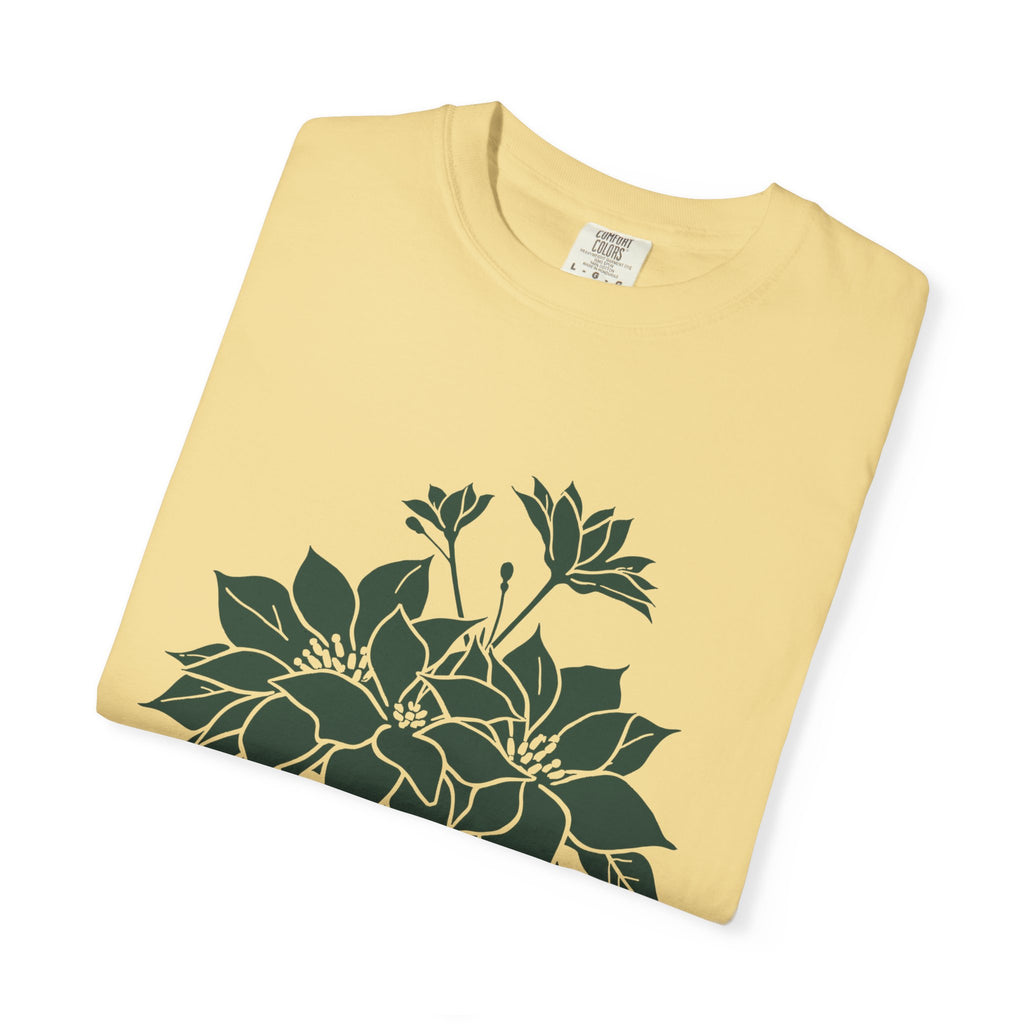 Botanical Illustration Christmas Shirt - Poinsettia Tee