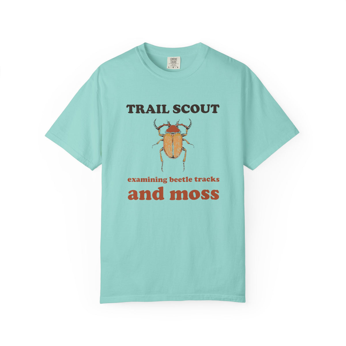 Nature Lover Shirt - Trail Scout Examining Beetle Tracks and Moss Tee