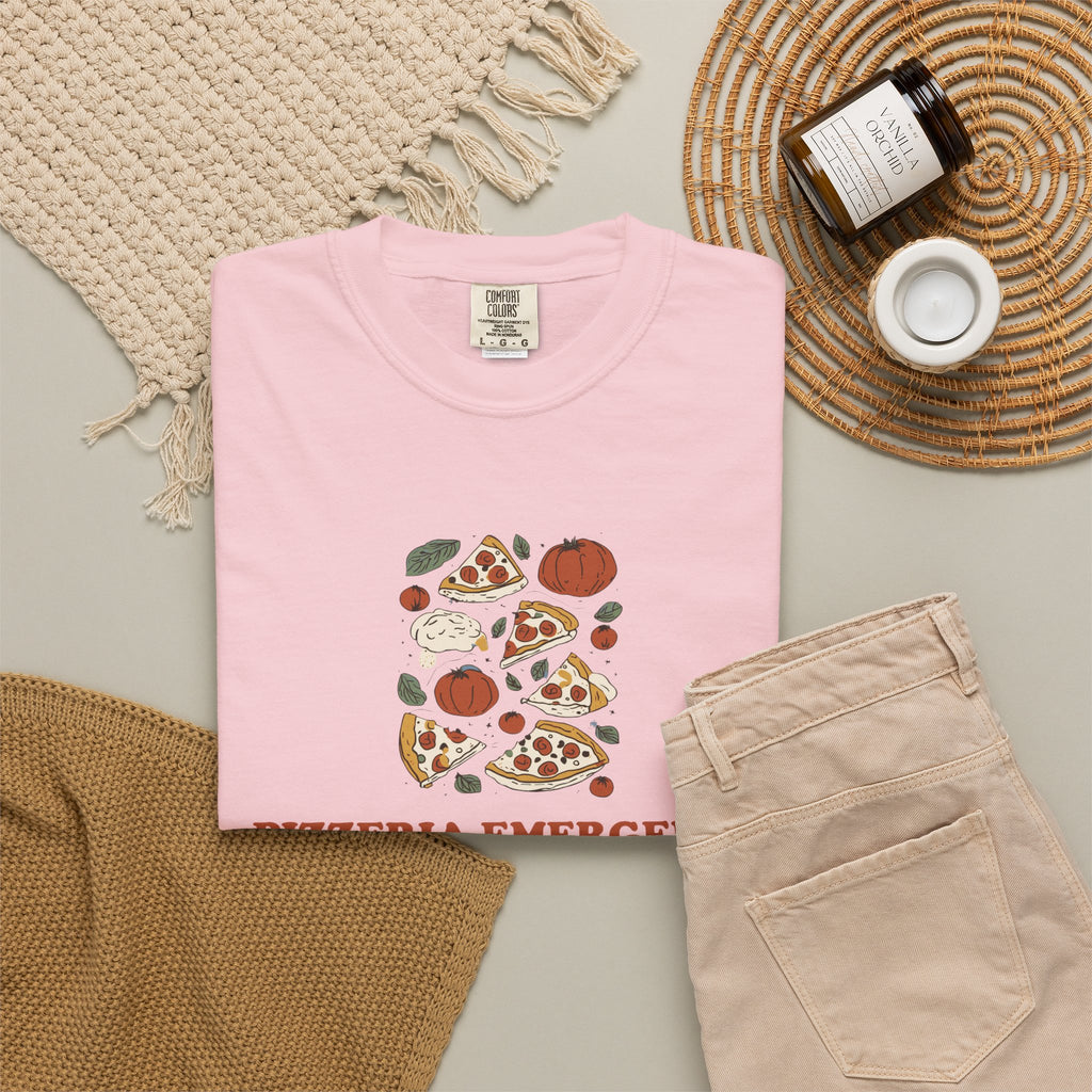 Pizza Lover Shirt - Pizzeria Emergency Out of Dough and Tomatoes Tee