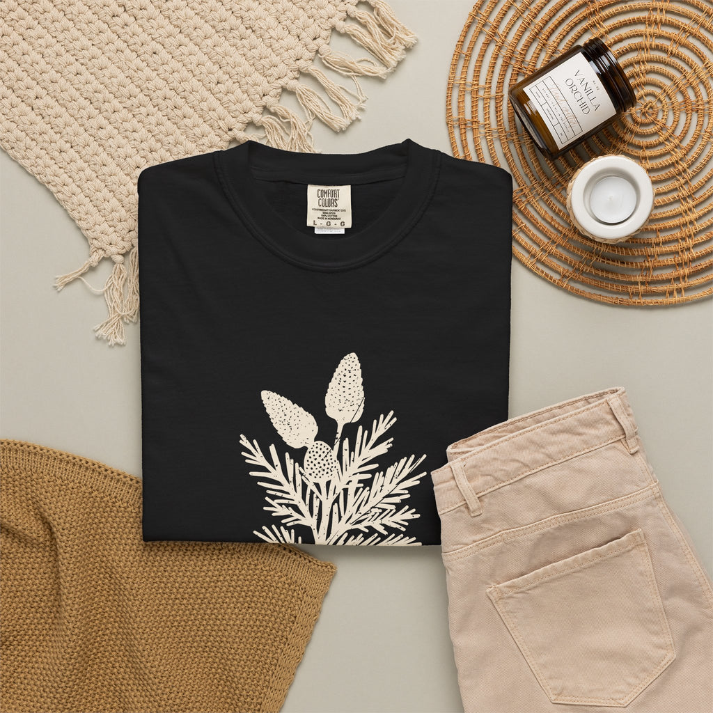 Funny Pine and Cone Shirt - Forest Imagery Winter Gift Tee