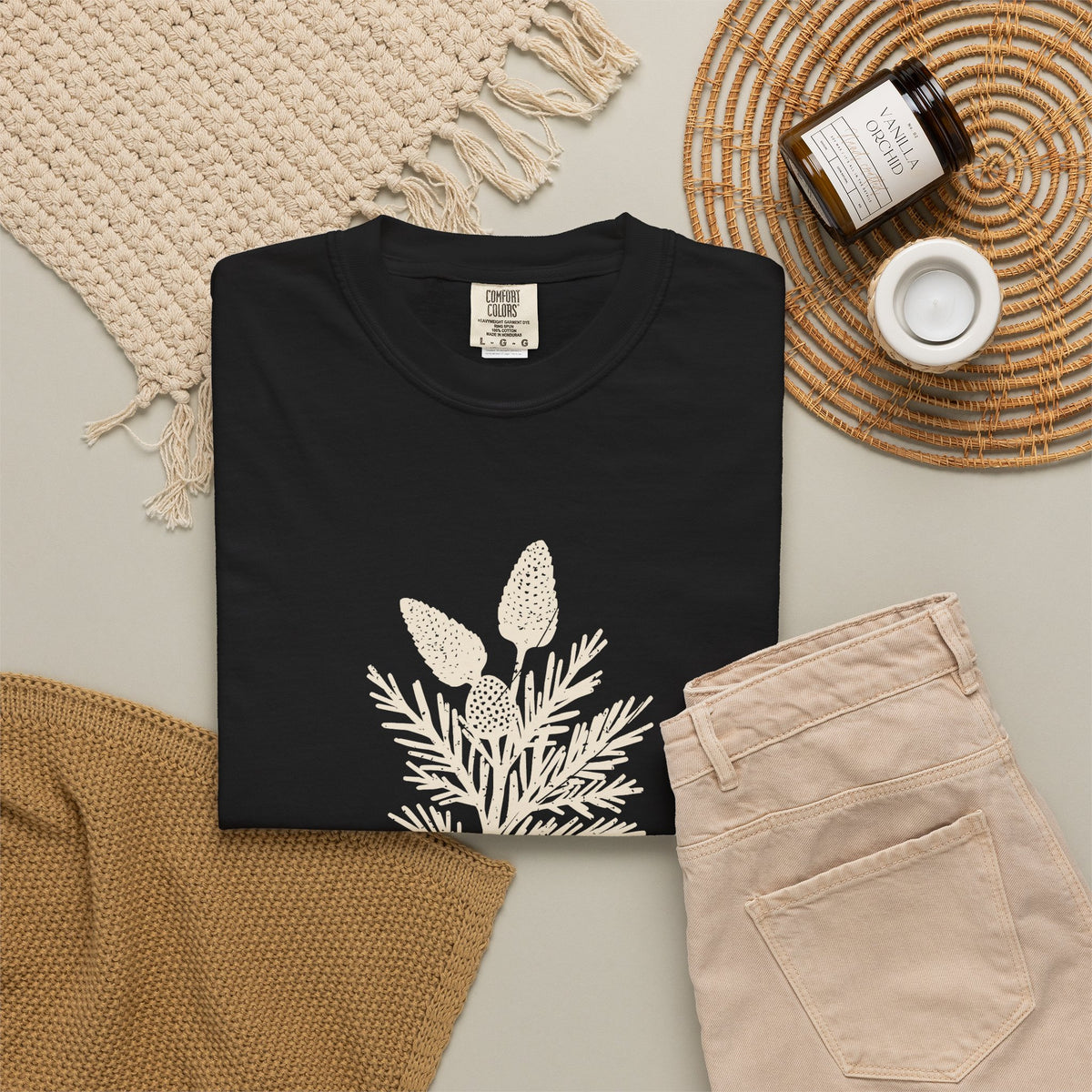 Funny Pine and Cone Shirt - Forest Imagery Winter Gift Tee