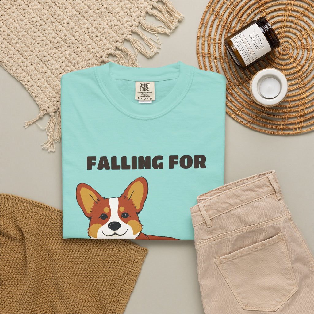 Fall Corgi Shirt - Falling For The Sploot Season Tee