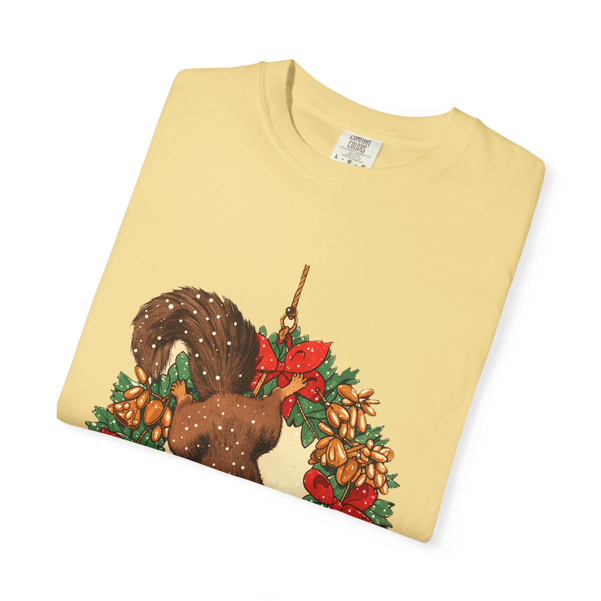 Wildlife Shirt - Squirrel Stealing Birdseed Wreath Tee