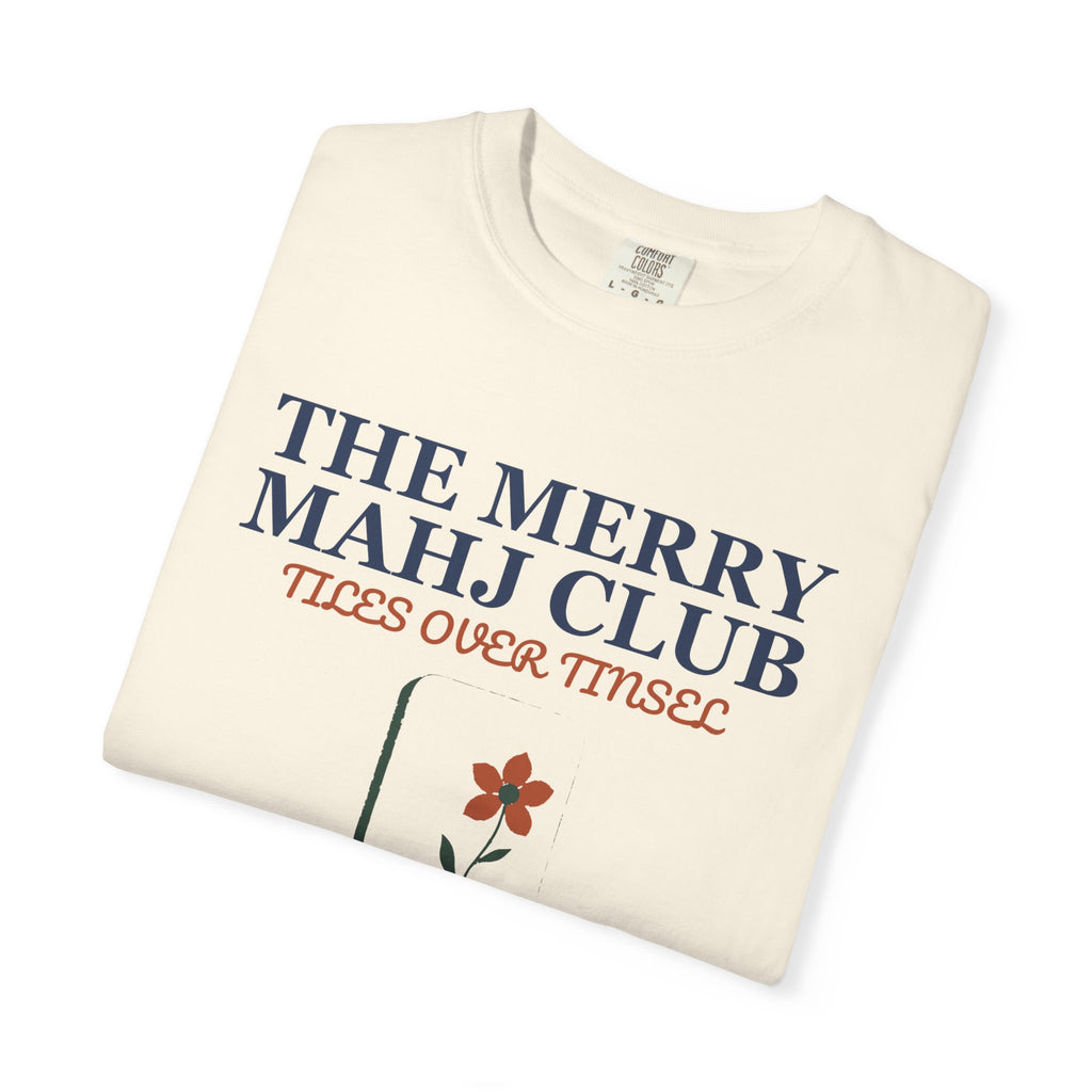 Mahjong Christmas Shirt - The Merry Mahj Club Tiles Over Tinsel
