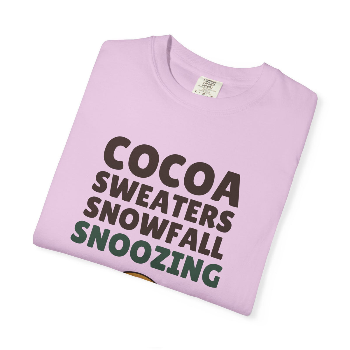 Cozy Christmas Shirt - Cocoa Sweaters Snowfall Snoozing Tee