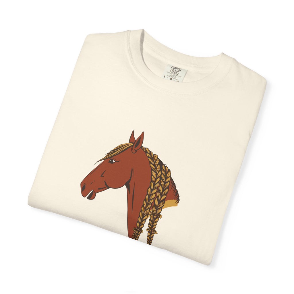 Women's Horse Braiding Shirt - Braiding a Mane Builds More Patience