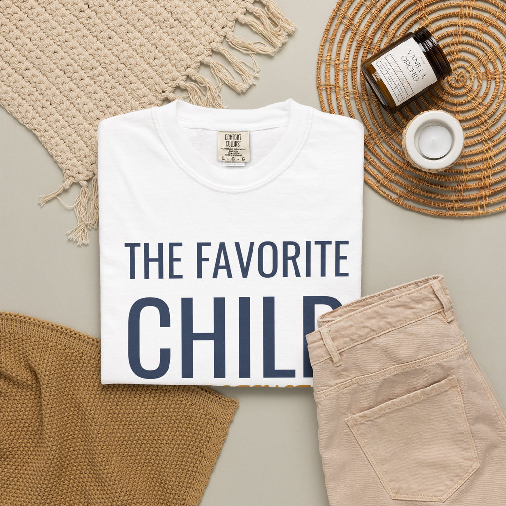 Funny Sibling Shirt - The Favorite Child by Default - Sibling Gift