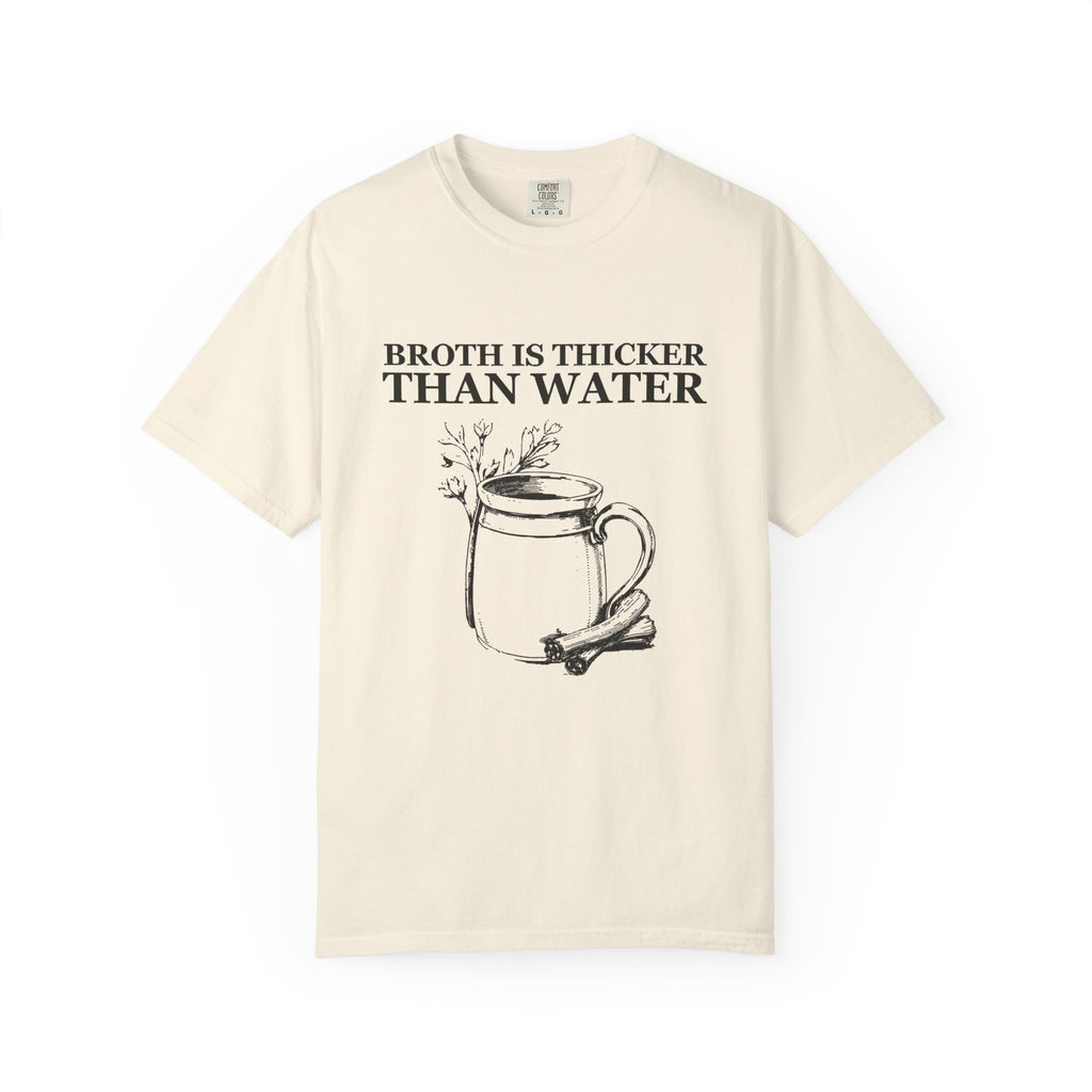 Dark Academia Foodie Fall Shirt - Broth Is Thicker Than Water Tee
