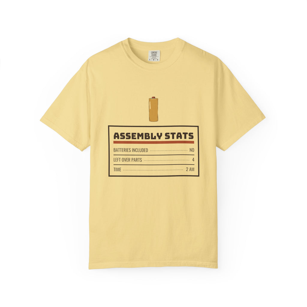 Men's Dad Christmas Shirt - Assembly Stats Storybook Art Tee