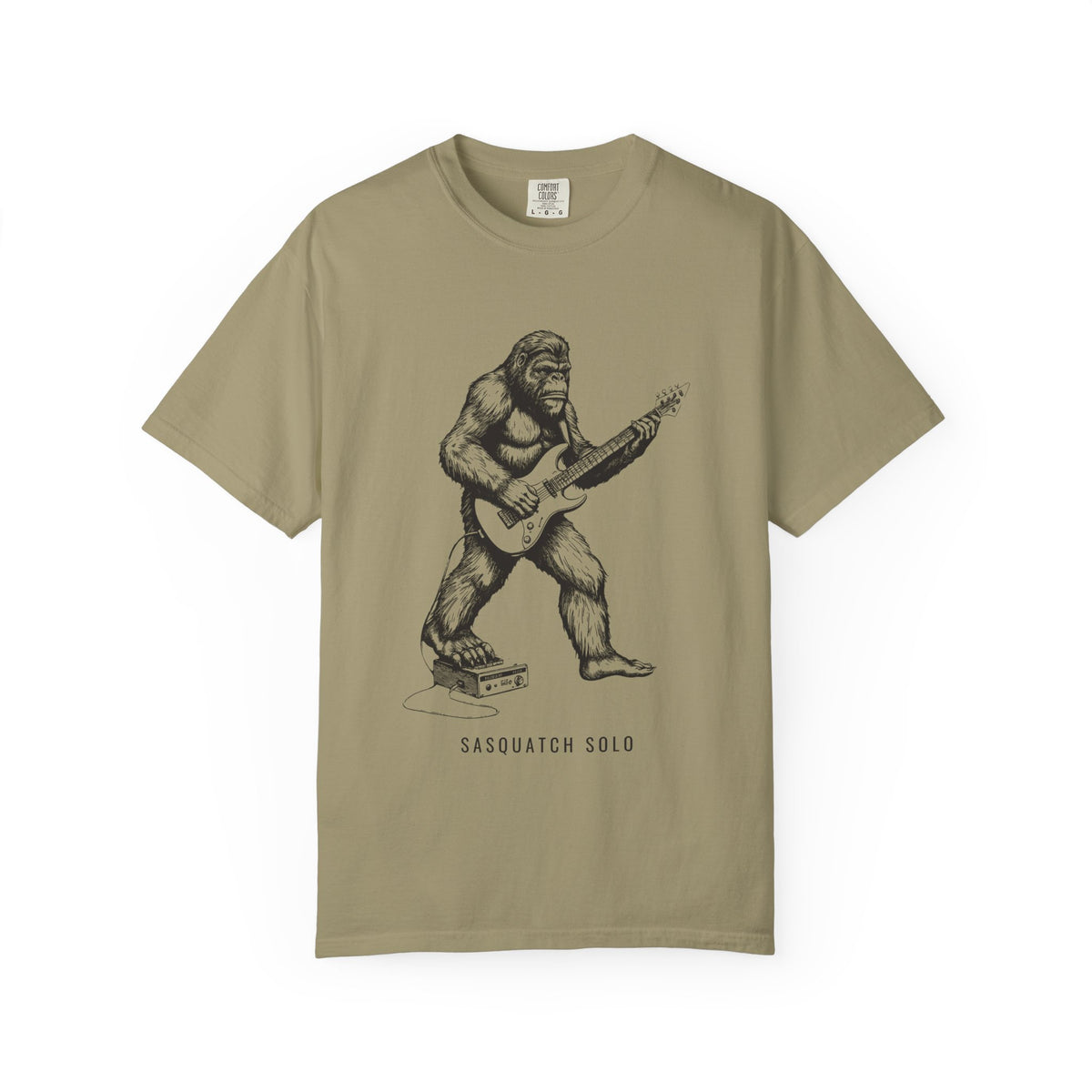 Sasquatch Shirt Funny Bigfoot Guitarist Cryptid Music Tee