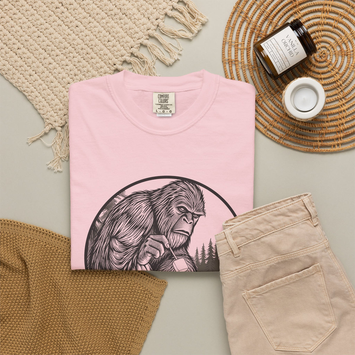 Bigfoot Camping Shirt - Campfire Myth Tee