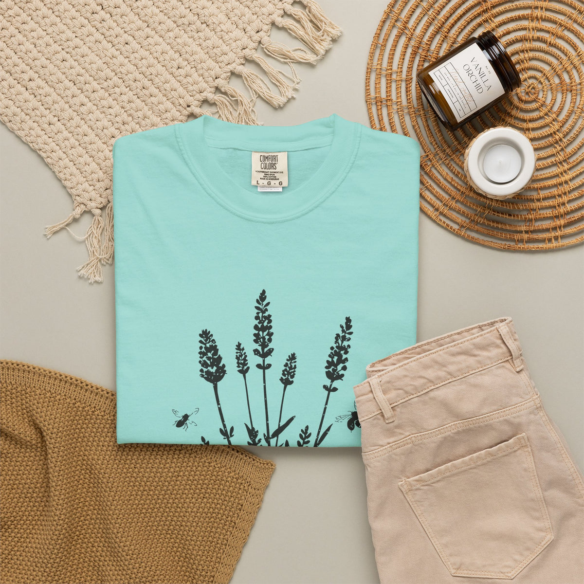 Lavender and Bees Shirt Home Gardener Summer Tee