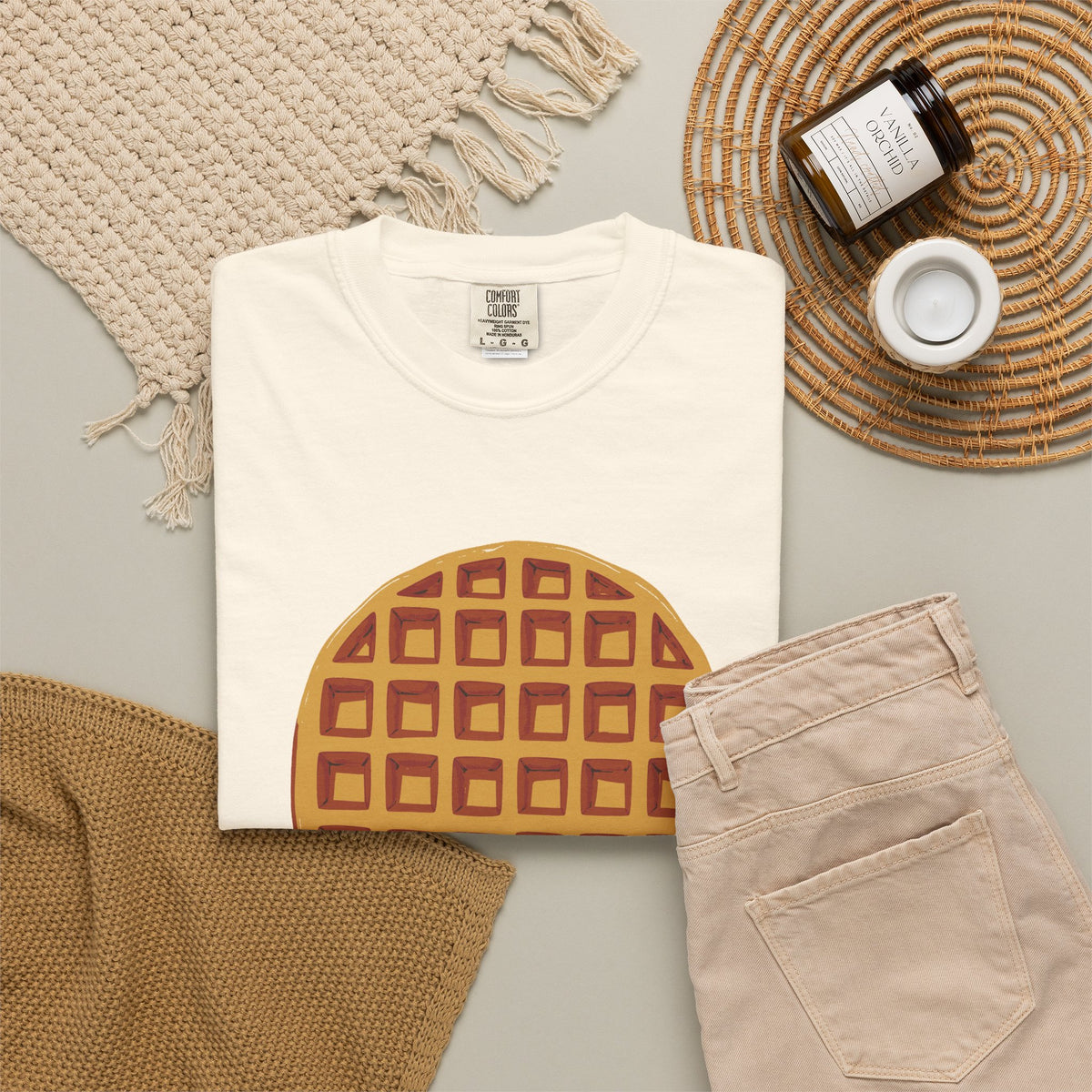 Breakfast Lover Shirt - Golden Waffles Tee