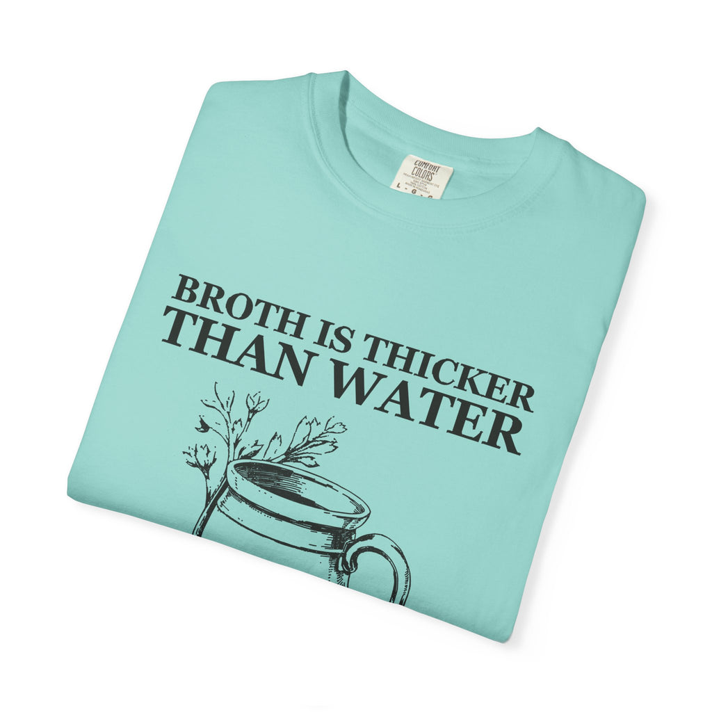 Dark Academia Foodie Fall Shirt - Broth Is Thicker Than Water Tee