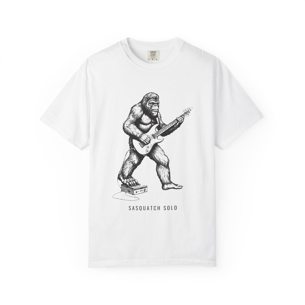 Sasquatch Shirt Funny Bigfoot Guitarist Cryptid Music Tee