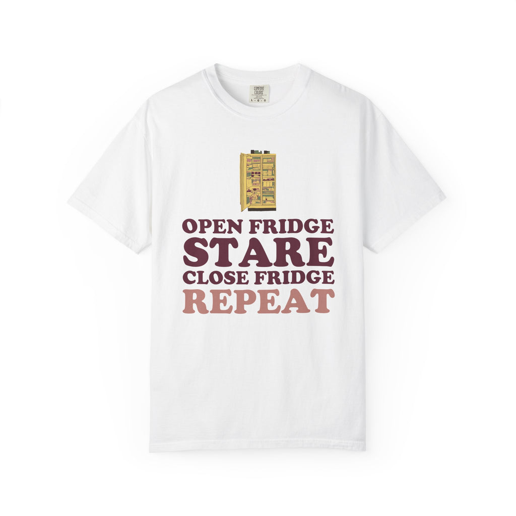 Funny Snack Lover Shirt - Open Fridge Stare Close Fridge Repeat