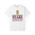 Funny Snack Lover Shirt - Open Fridge Stare Close Fridge Repeat