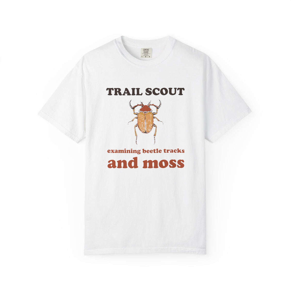 Nature Lover Shirt - Trail Scout Examining Beetle Tracks and Moss Tee