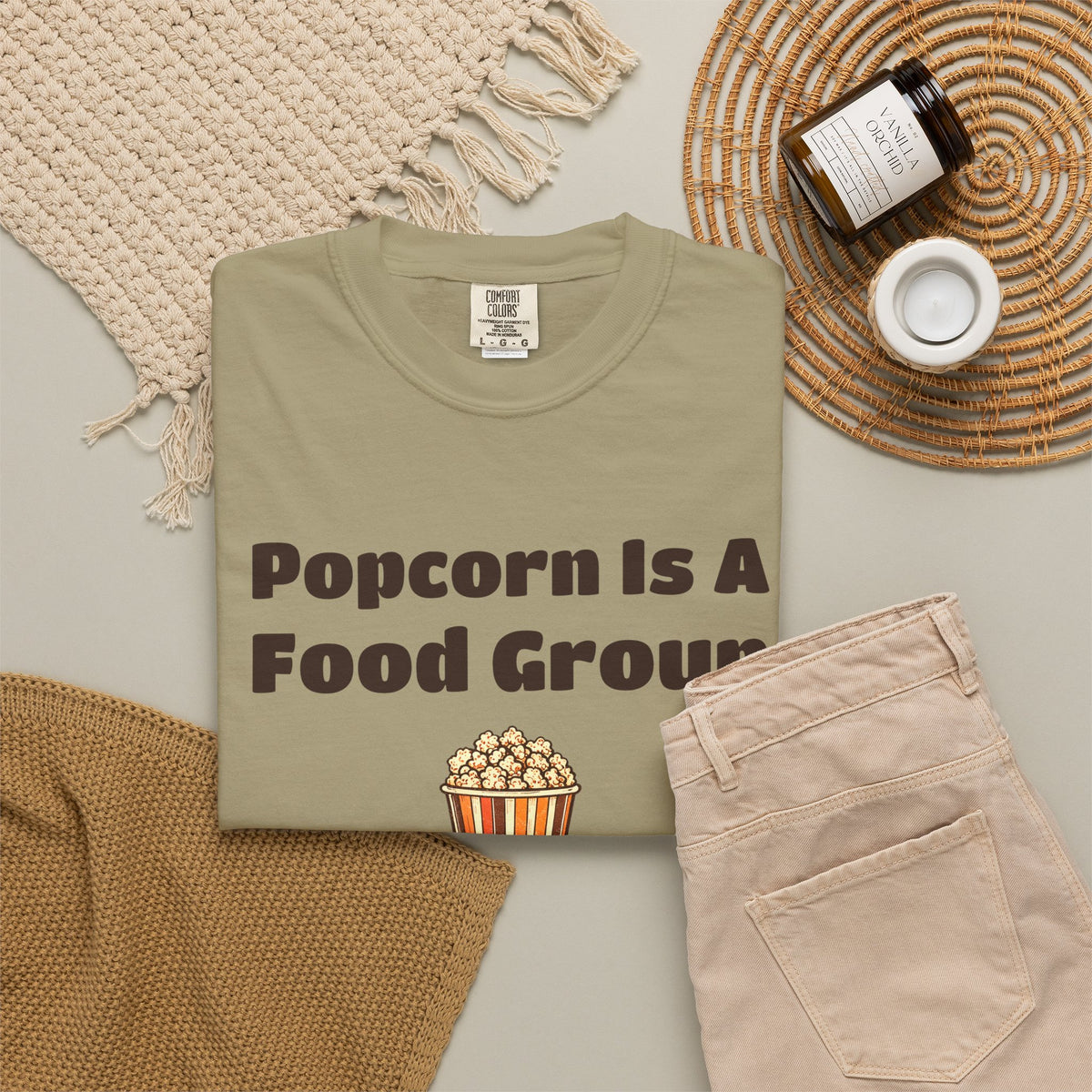 Snack Lover Shirt - Popcorn is a Food Group Tee
