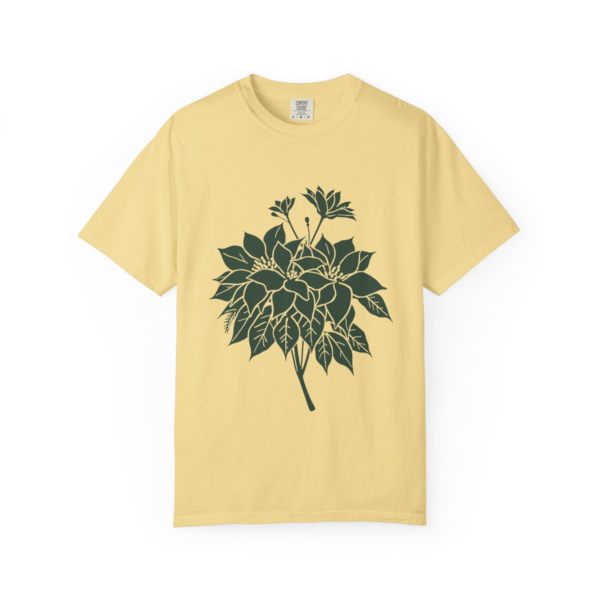 Botanical Illustration Christmas Shirt - Poinsettia Tee