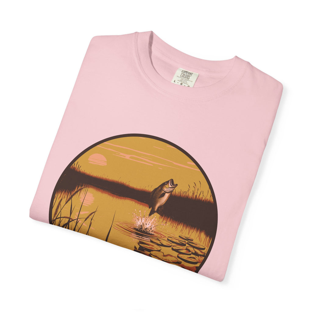 Bass Fishing Shirt - Bass Pond Wildflowers Tee