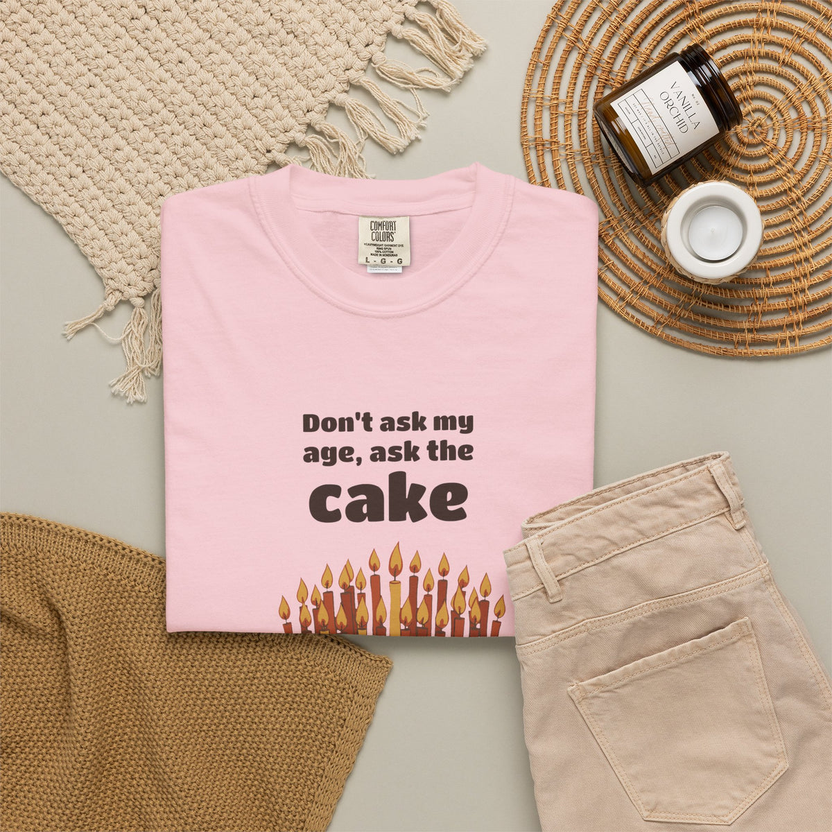 Women's Birthday Gift Shirt - Don't Ask My Age Ask the Cake Tee