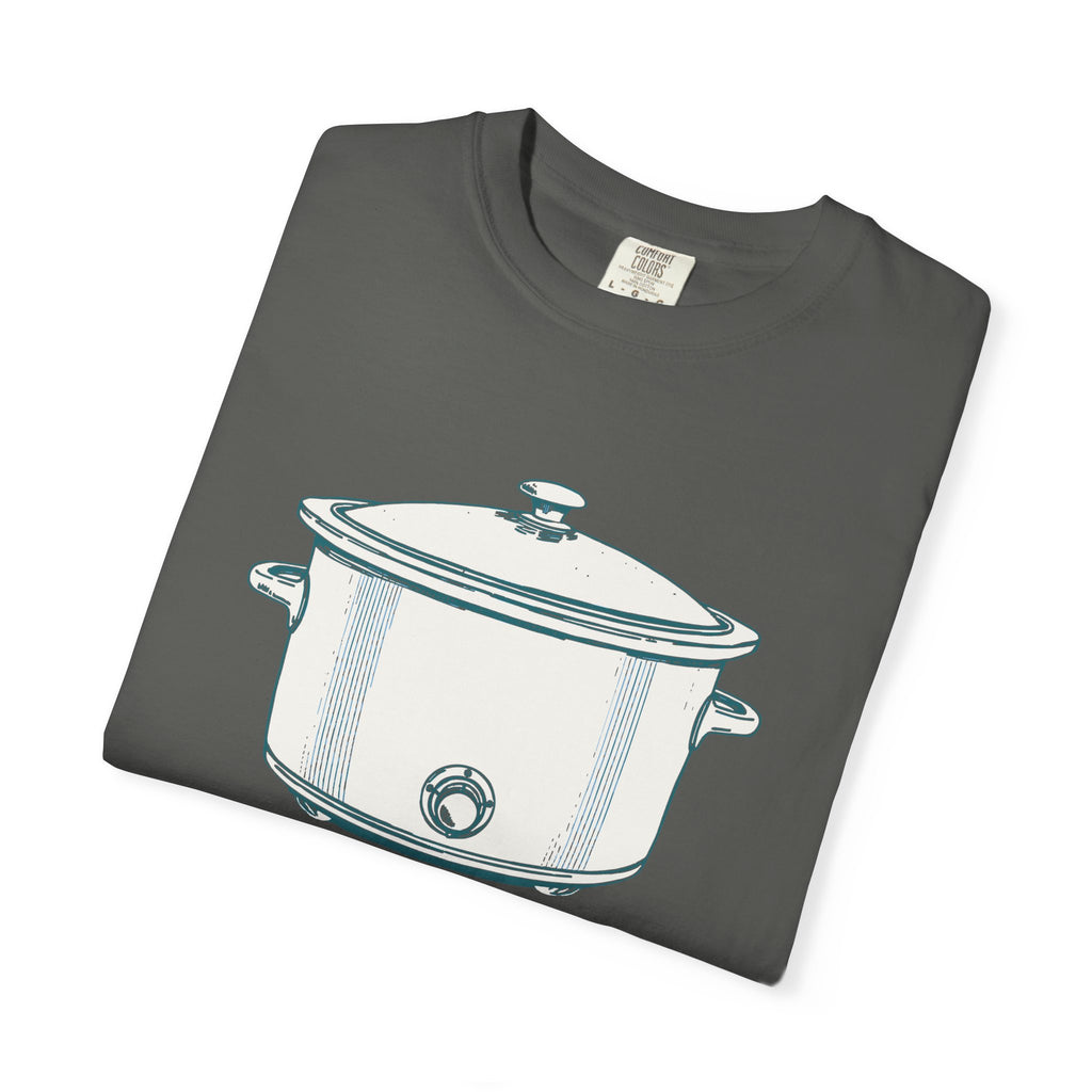 I Have Feelings I'm Processing Them Slowly tee in Pepper grey, folded — slow cooker print, second view