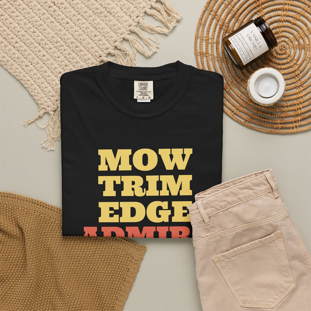 Lawn Care Dad Shirt - Mow Trim Edge Admire Tee