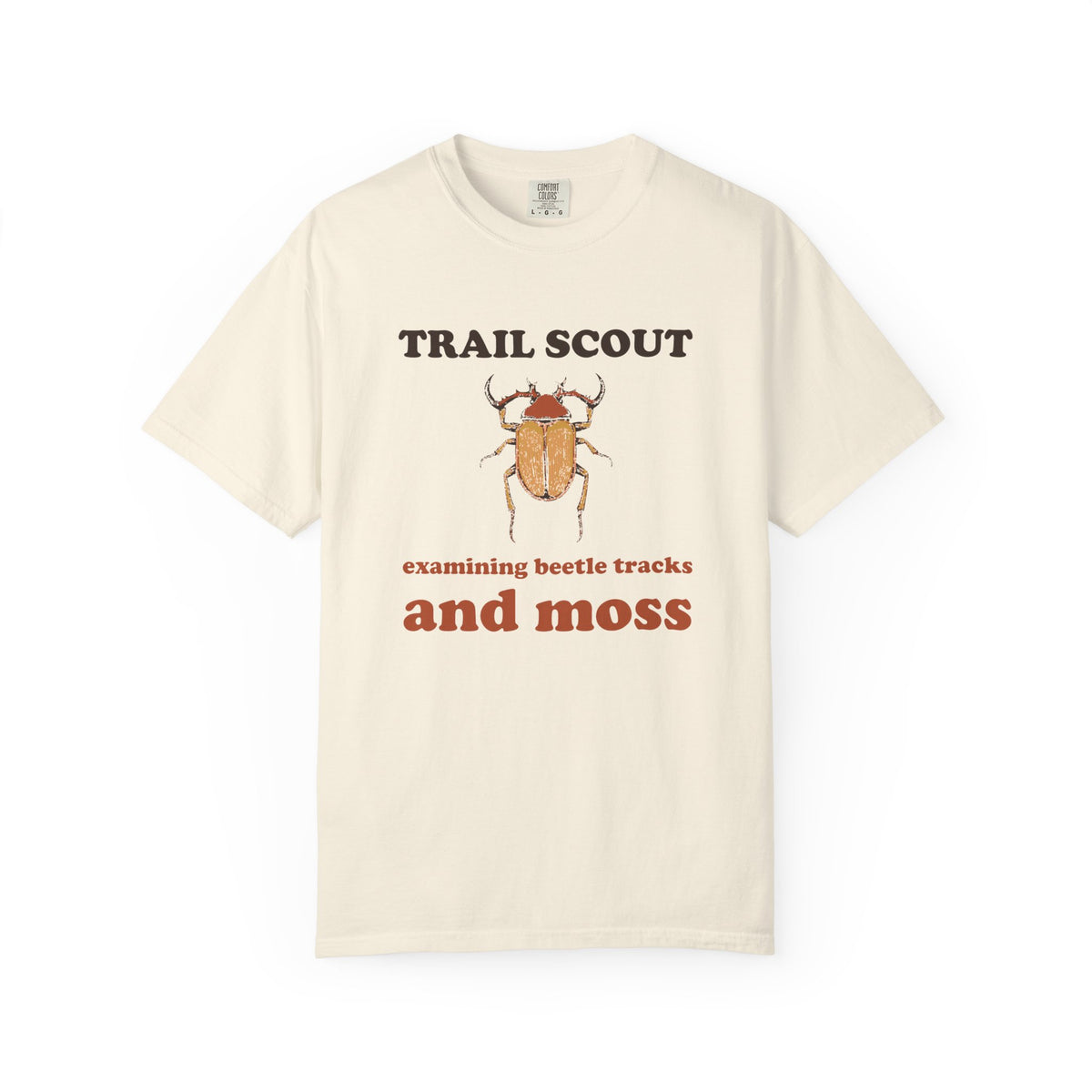 Nature Lover Shirt - Trail Scout Examining Beetle Tracks and Moss Tee