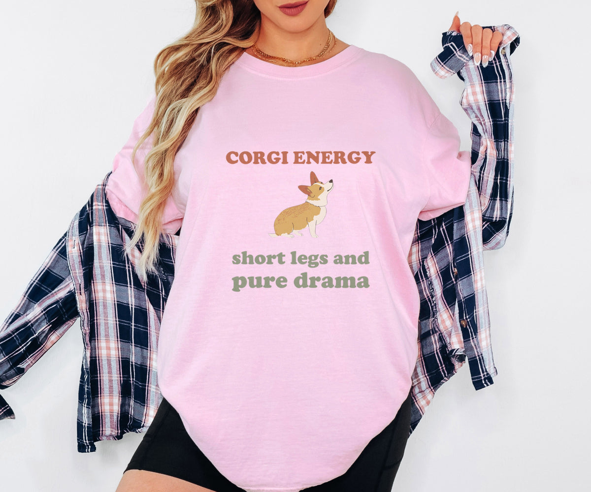 Corgi Owner Shirt - Corgi Energy Short Legs and Pure Drama Tee - photo 2