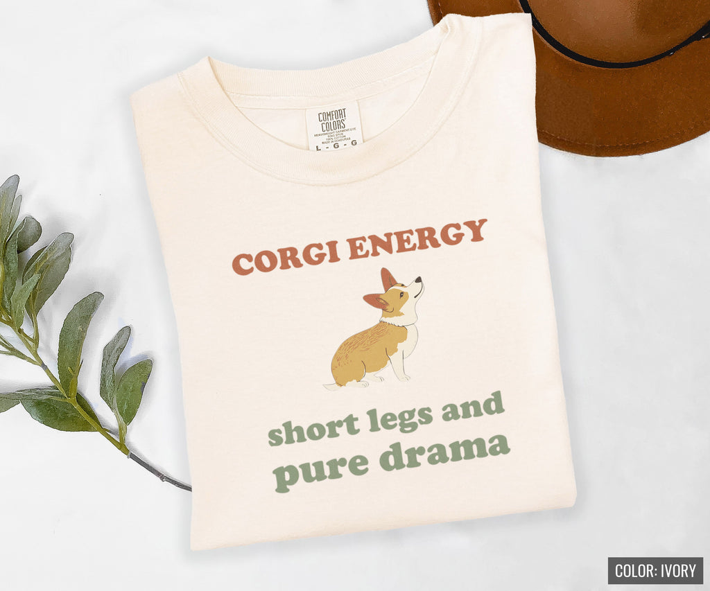 Corgi Owner Shirt - Corgi Energy Short Legs and Pure Drama Tee - photo 4