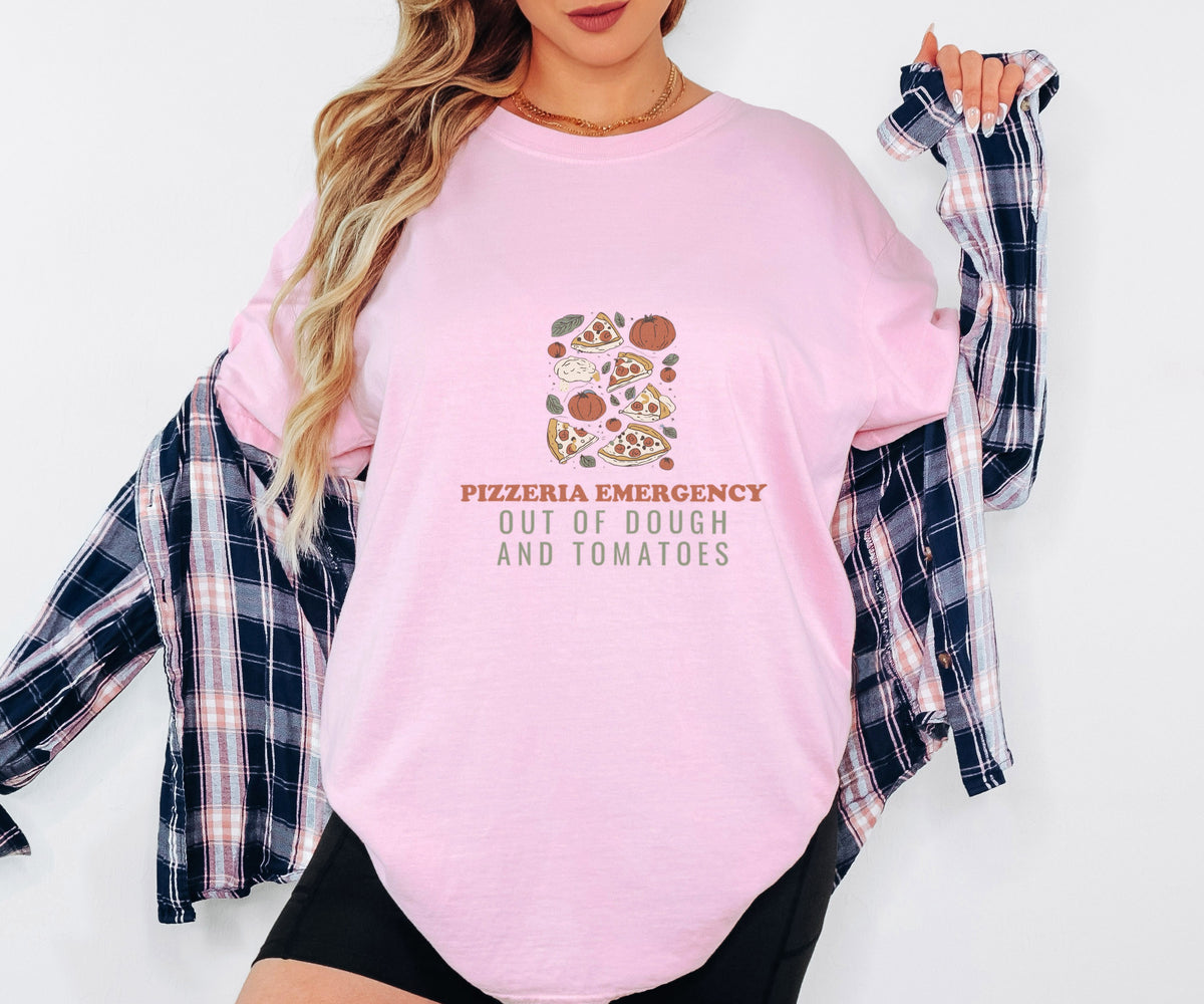 Pizza Lover Shirt - Pizzeria Emergency Out of Dough and Tomatoes Tee - photo 4