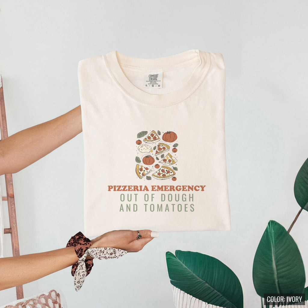 Pizza Lover Shirt - Pizzeria Emergency Out of Dough and Tomatoes Tee - photo 6
