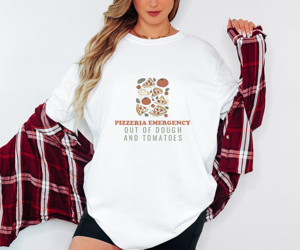 Pizza Lover Shirt - Pizzeria Emergency Out of Dough and Tomatoes Tee - photo 5
