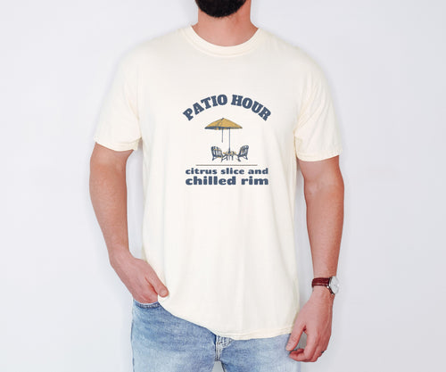 Beach Bar Goers Shirt - Patio Hour Citrus Slice and Chilled Rim Tee - photo 1