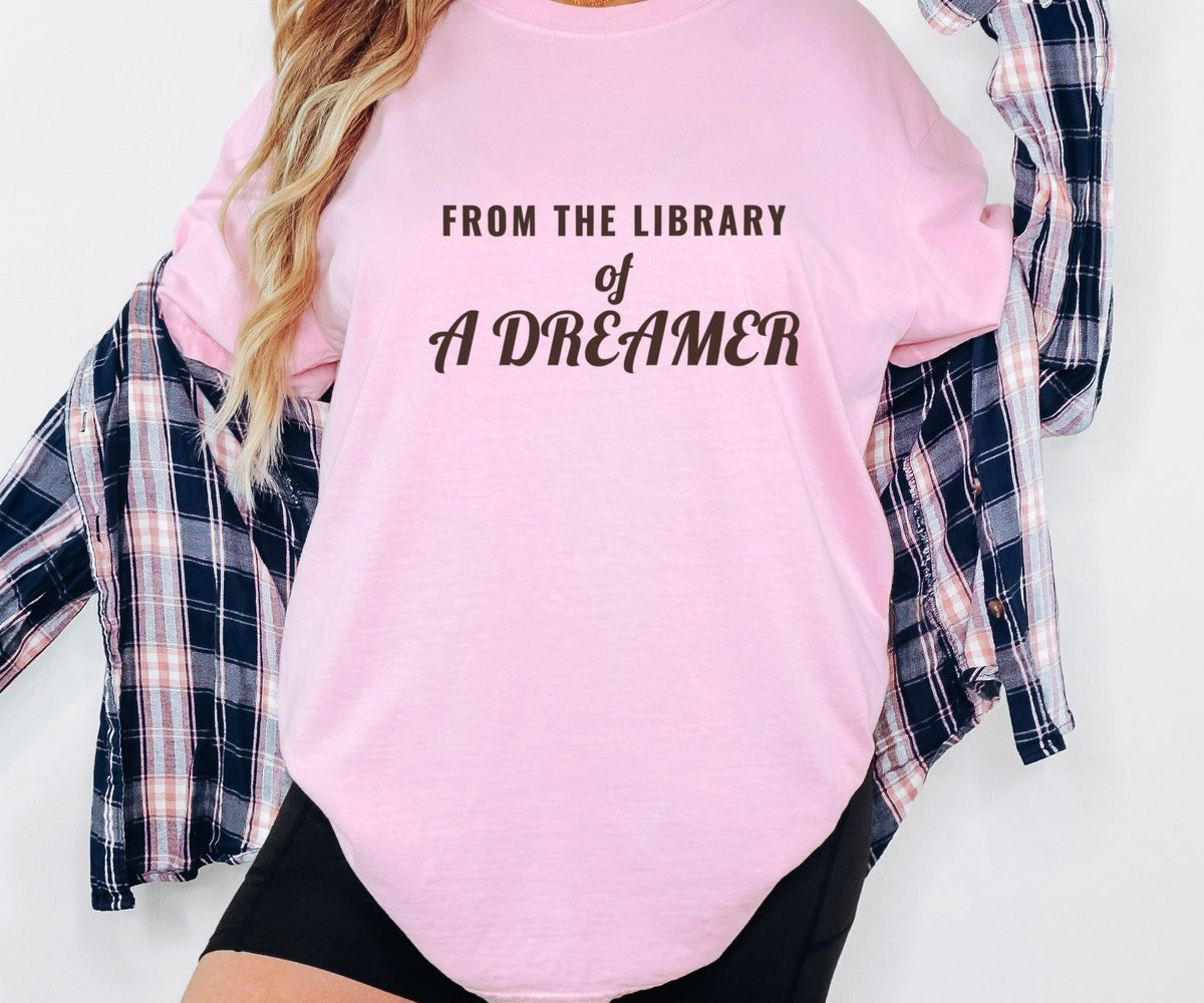 Cottagecore Book Lover Shirt - From the Library of a Dreamer Tee - photo 2