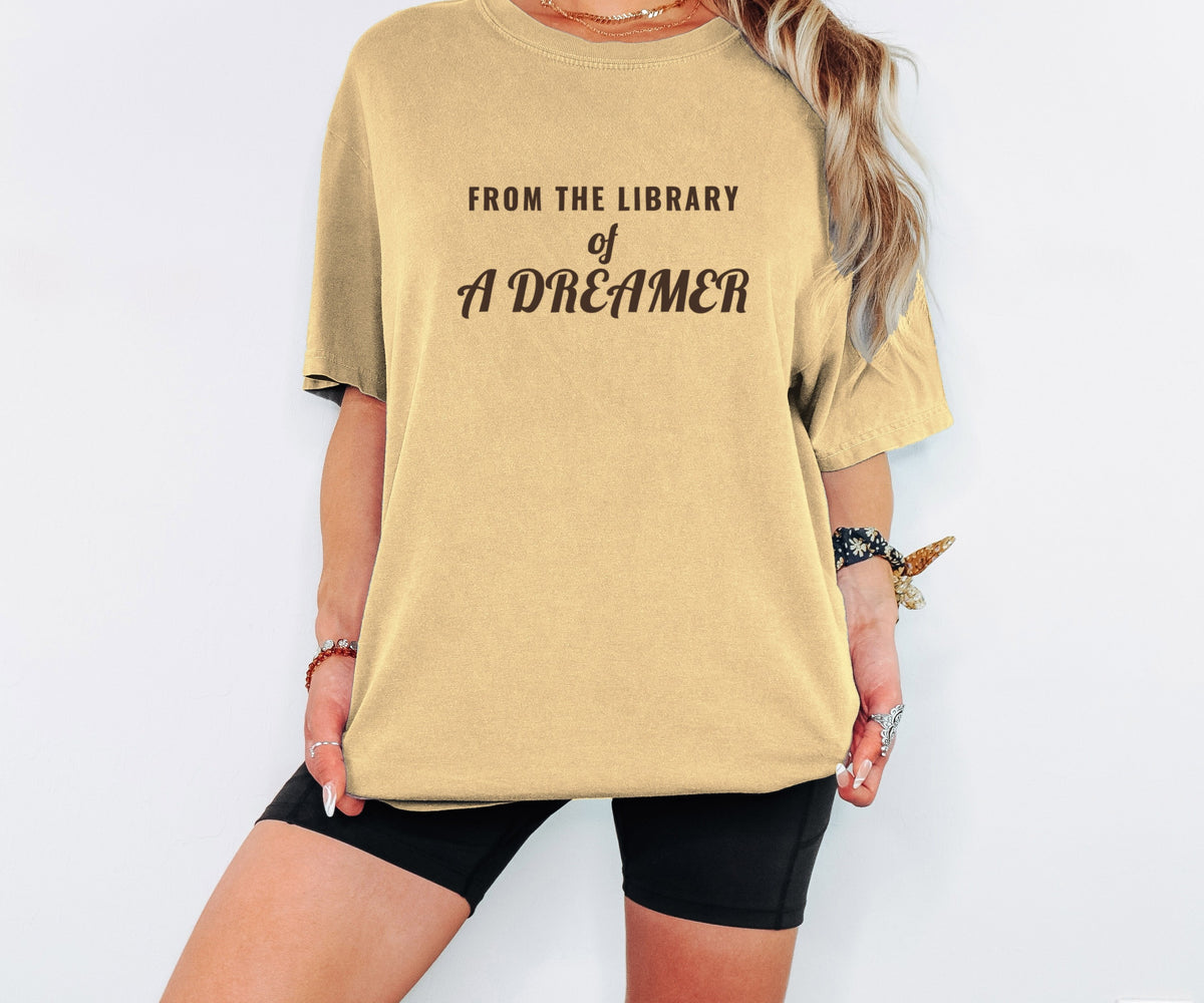 Cottagecore Book Lover Shirt - From the Library of a Dreamer Tee - photo 1